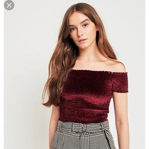 Urban outfitters velvet top